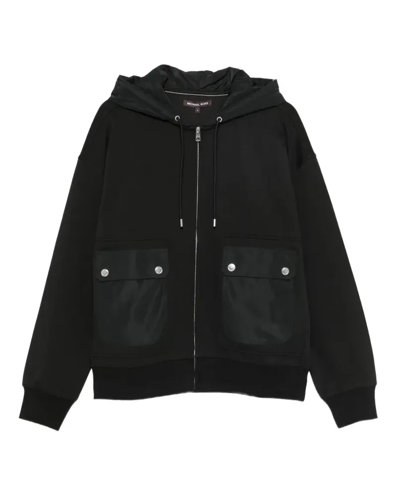 Michael Kors Kapuzenjacke mit Kontrasteinsätzen - Schwarz Schwarz