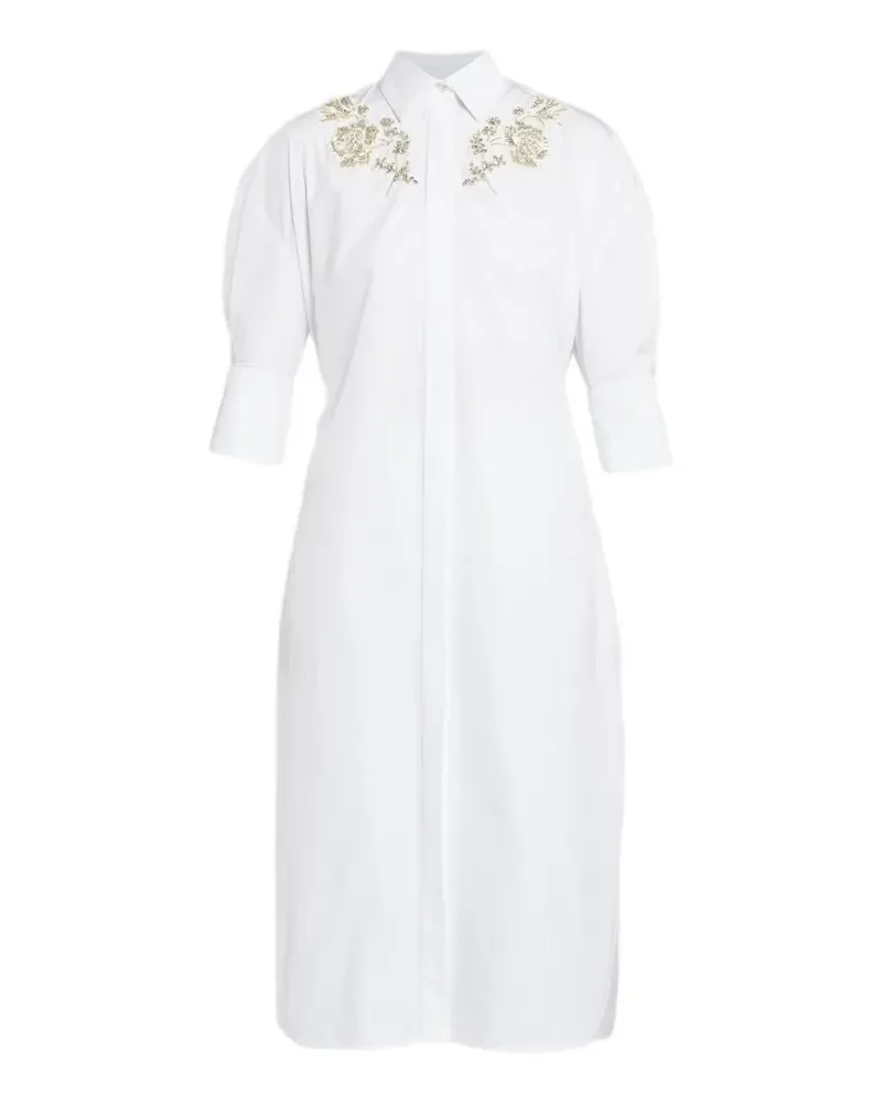 Erdem embellished shirt dress - Weiß Weiß