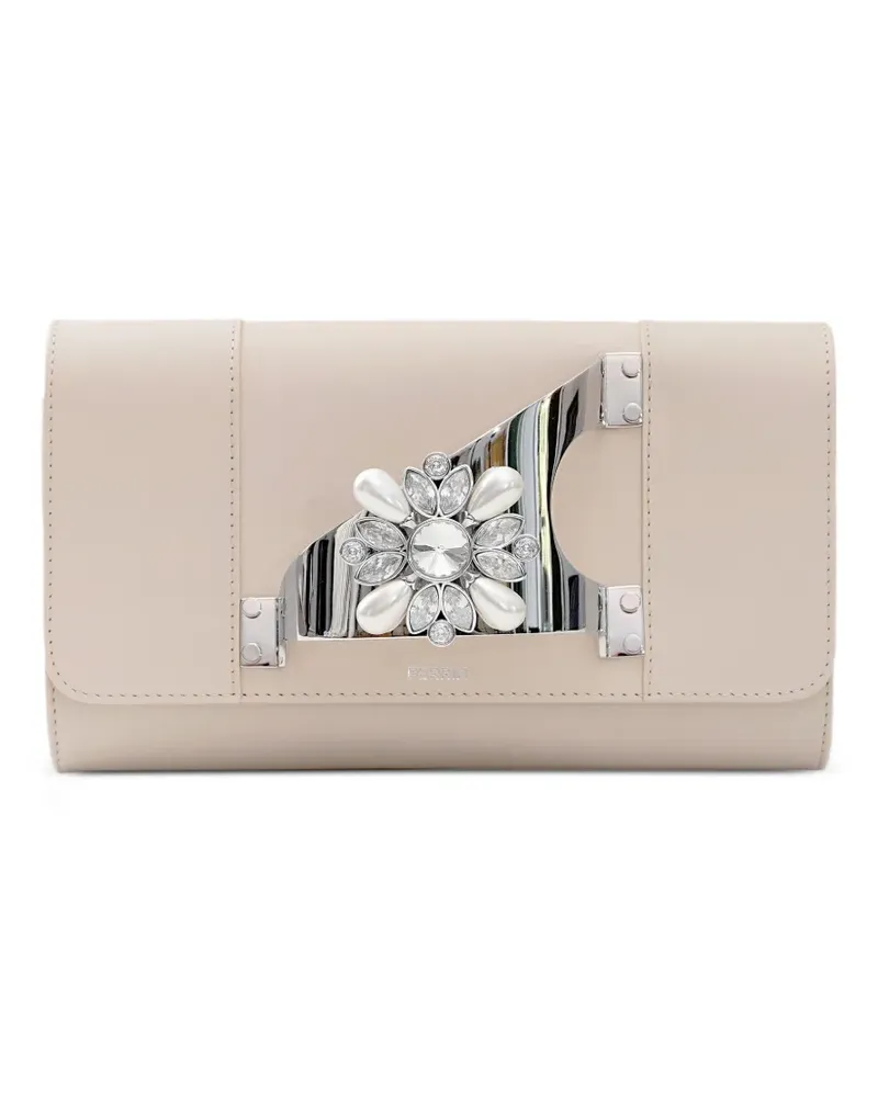 PERRIN PARIS L'Eiffel Bijoux Clutch mit Handschuh - Weiß Weiß