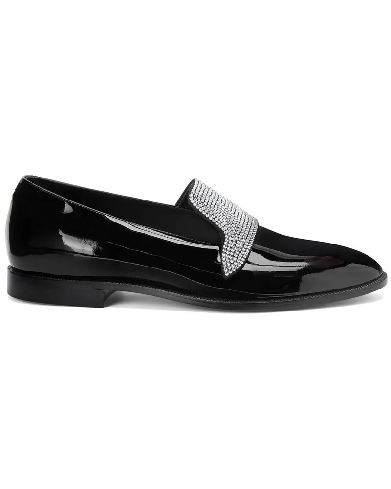 Giuseppe Zanotti Eflamm Loafer mit Kristallen - Schwarz Schwarz