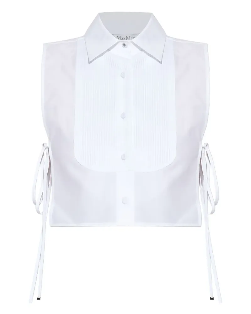 Max Mara Hemd mit Biesen an der Seite - Weiß Weiß