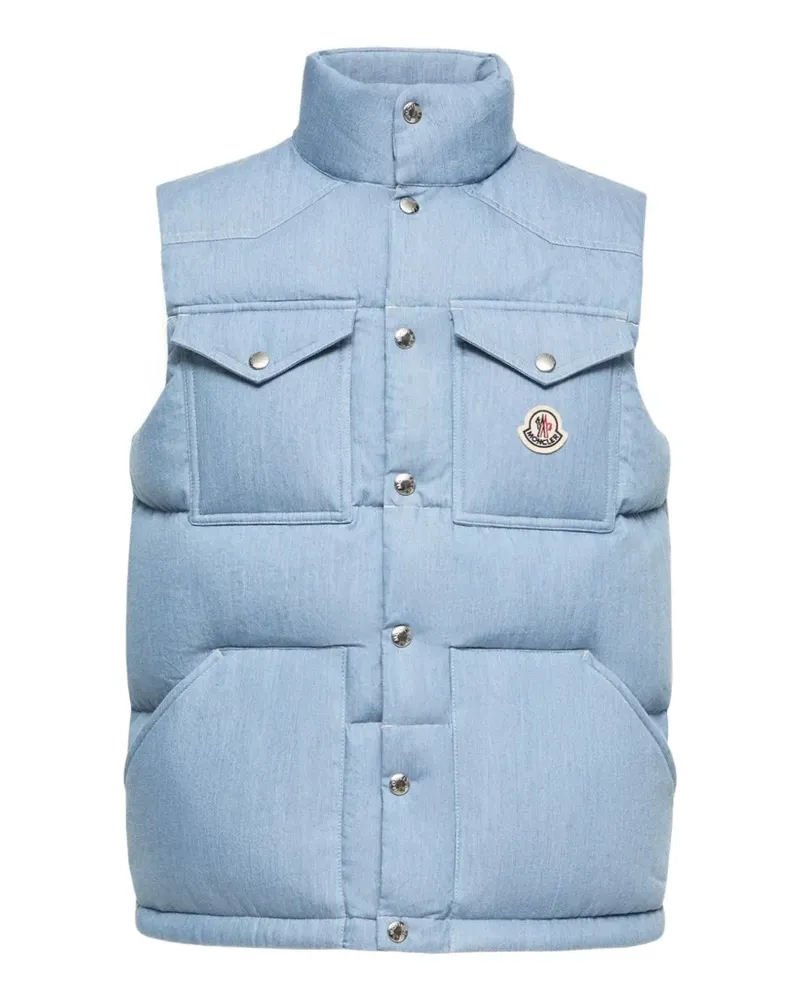 Moncler Ervional padded logo-patch vest - Blau Blau
