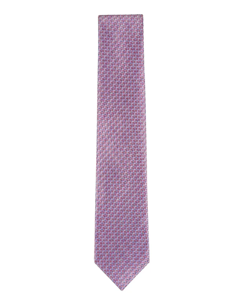 Brioni Geometrisch gemusterte Krawatte - Blau Blau