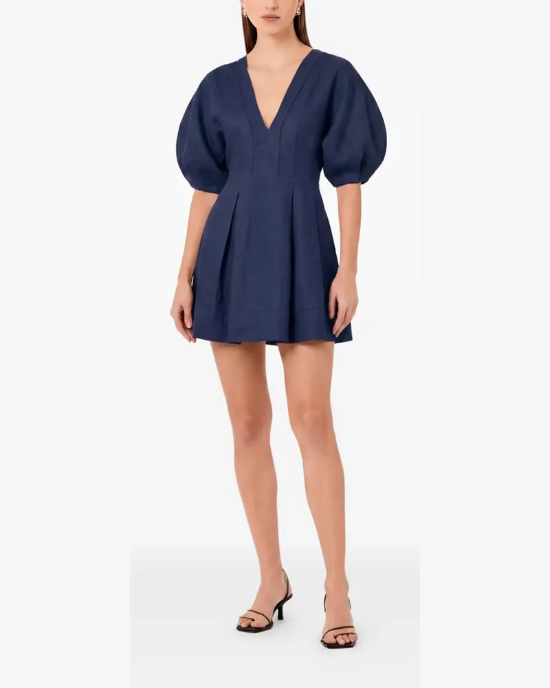 NICHOLAS Josefa puff-sleeve mini dress - Blau Blau