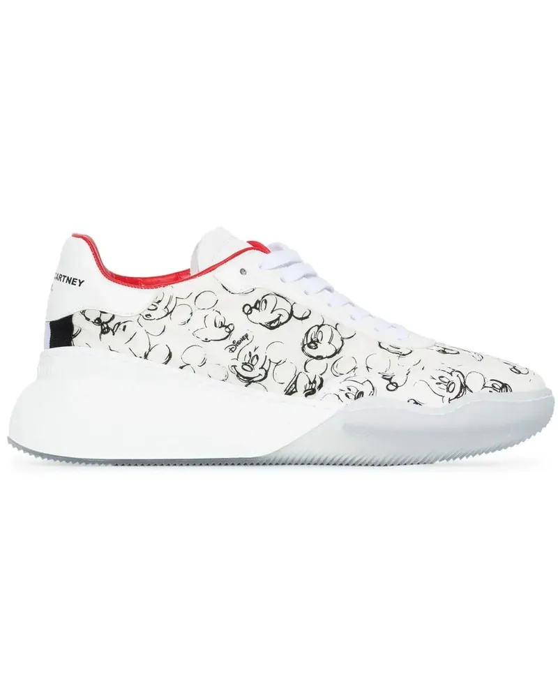 Stella McCartney Sneakers mit Micky-Maus-Print - Weiß Weiß