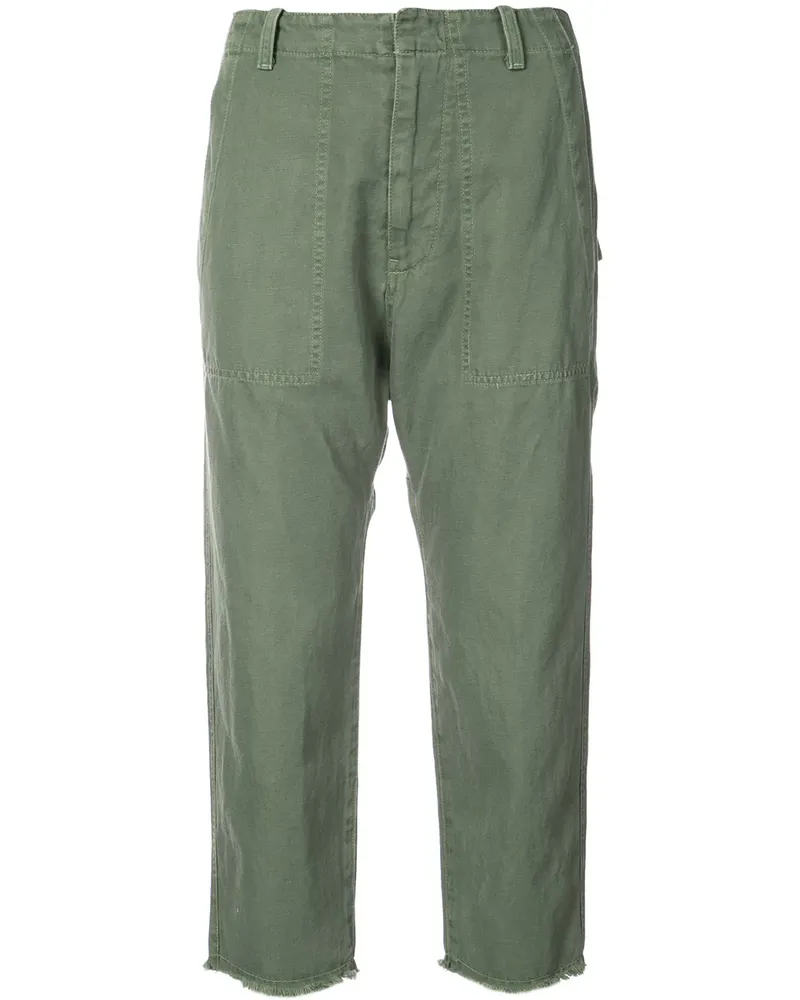 Nili Lotan Cropped-Hose aus Leinen - Grün Grün