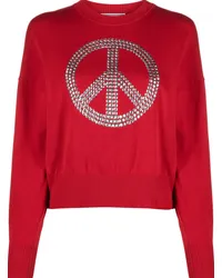 Moschino Pullover mit Strass Rot