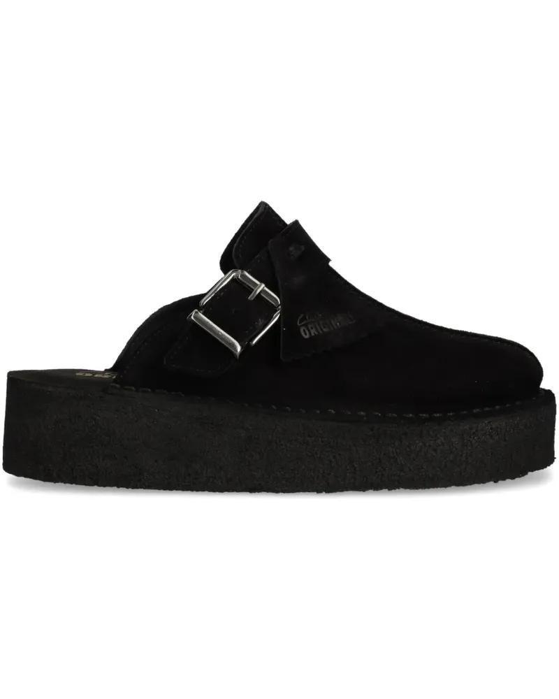 Clarks Trek Wedge Slipper - Schwarz Schwarz