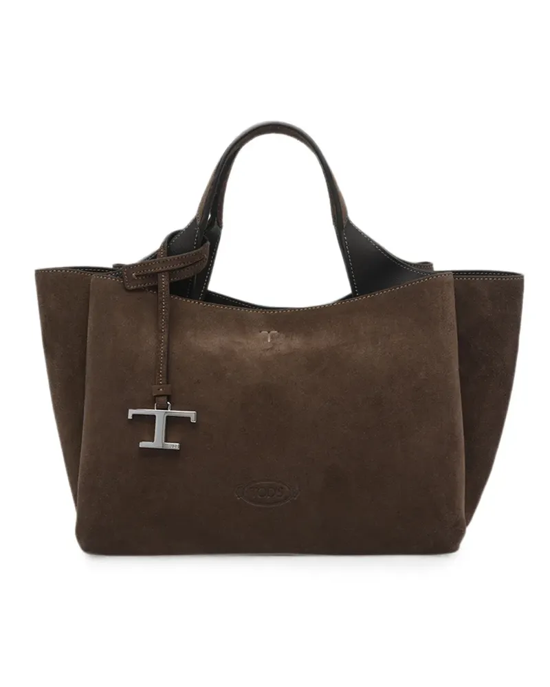 TOD'S bag in suede mini - Braun Braun