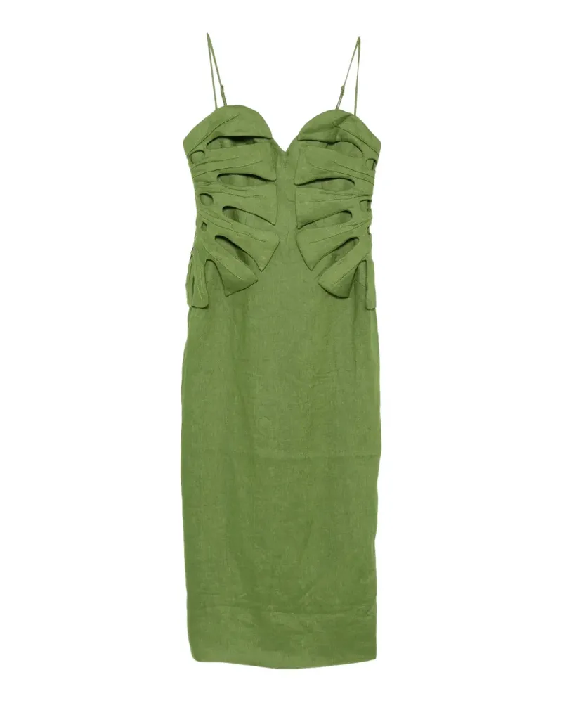 FARM Rio Monstera Leaf maxi dress - Grün Grün