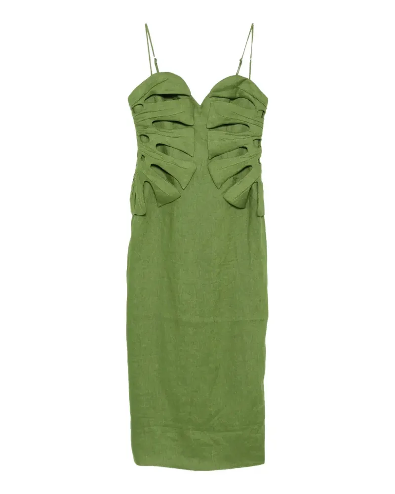 FARM Rio Monstera Leaf maxi dress - Grün Grün
