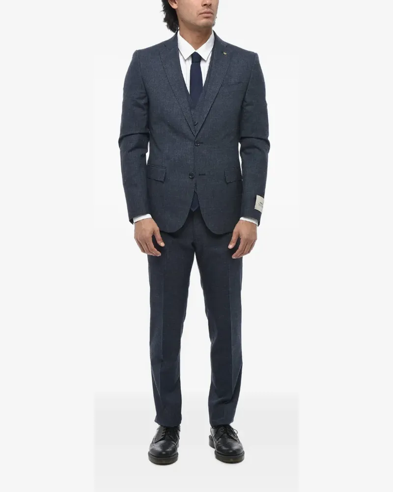 Corneliani three-piece single-breasted suit - Blau Blau
