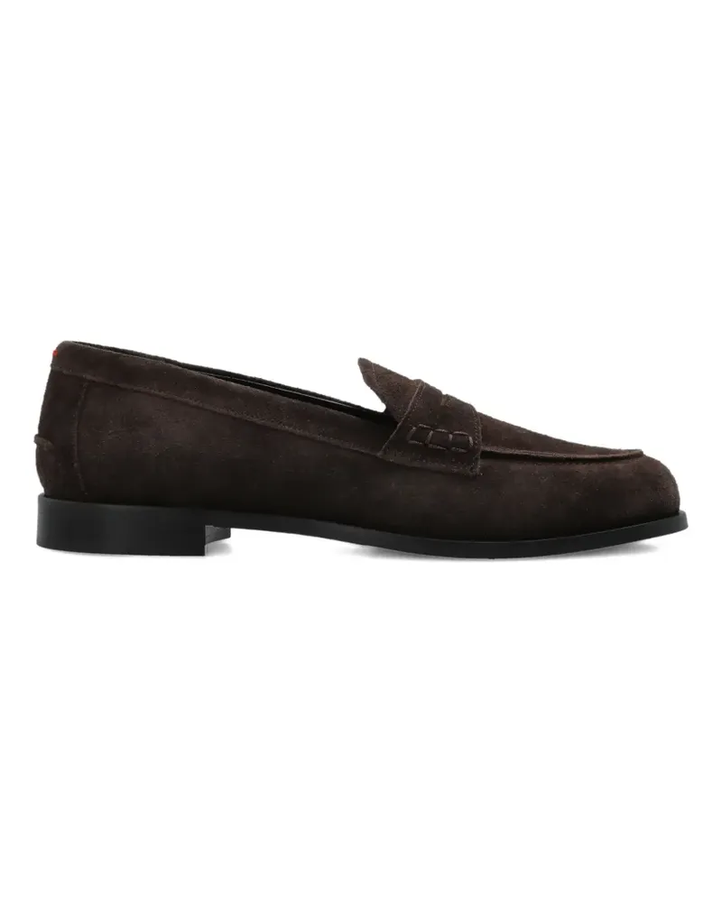 aeyde suede leather loafers - Braun Braun