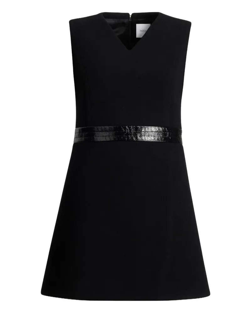 Patou Kleid mit V-Ausschnitt - Schwarz Schwarz