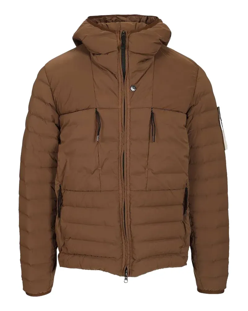 Stone Island Davis-TCc hood quilted jacket - Braun Braun