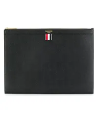 Thom Browne Clutch mit Ripsband Schwarz