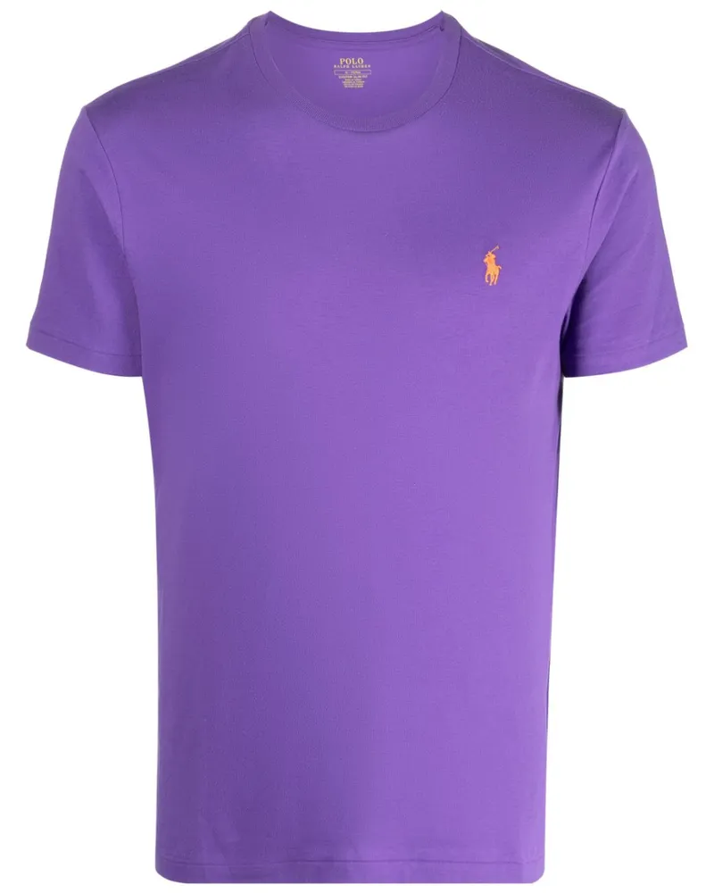 Ralph Lauren T-Shirt mit Logo-Stickerei - Violett Violett