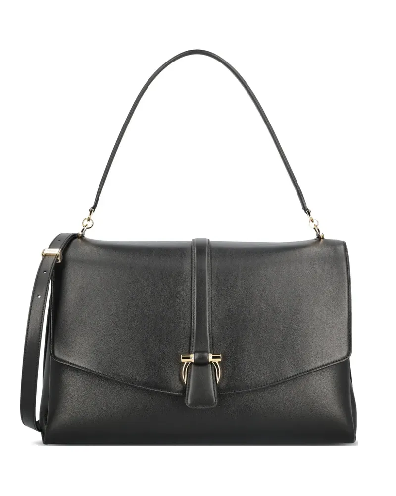 Ferragamo Schultertasche mit Klappe - Schwarz Schwarz