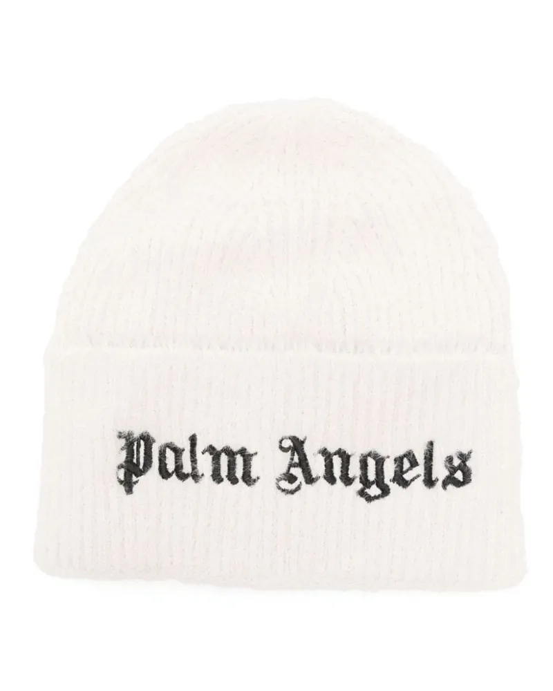 Palm Angels Beanie mit Logo-Stickerei Weiß