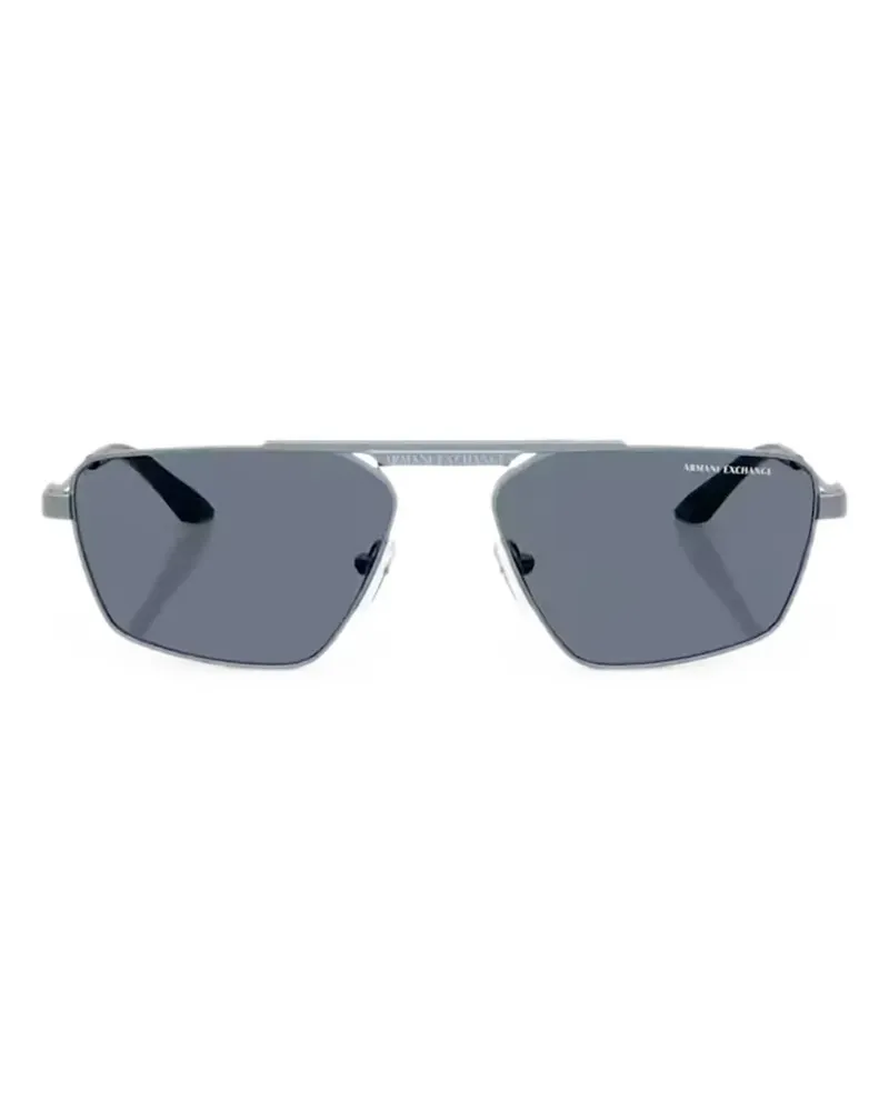 Armani Exchange Sonnenbrille mit geometrischem Gestell - Silber Silber