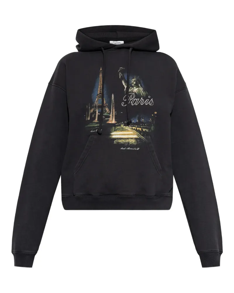 VETEMENTS printed hoodie - Schwarz Schwarz