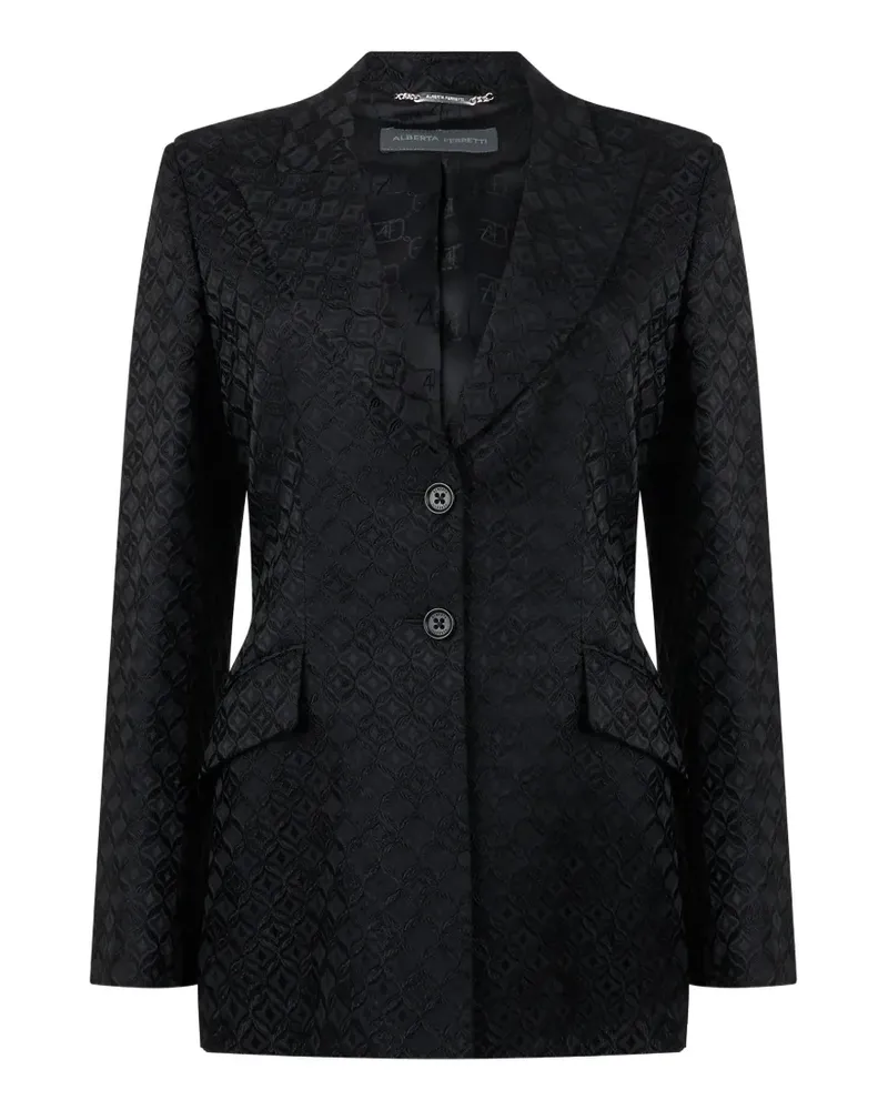Alberta Ferretti Blazer mit Jacquard-Muster - Schwarz Schwarz