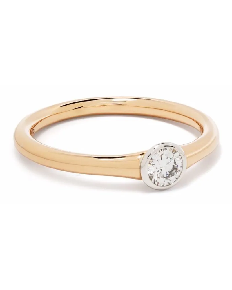 COURBET Origine Ring aus recyceltem 18kt Rotgold mit synthetischem Diamant Gold