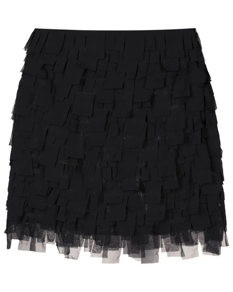 Gloria Coelho High-Waist-Rock im Layering-Look - Blau Blau