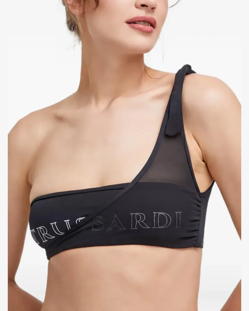 Trussardi Einschultriges Bikinioberteil - Schwarz Schwarz
