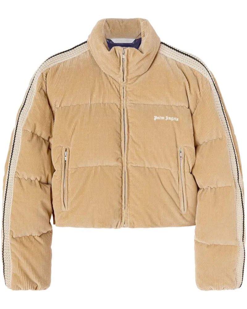 Palm Angels Gefütterte Cropped-Cordjacke - Nude Nude