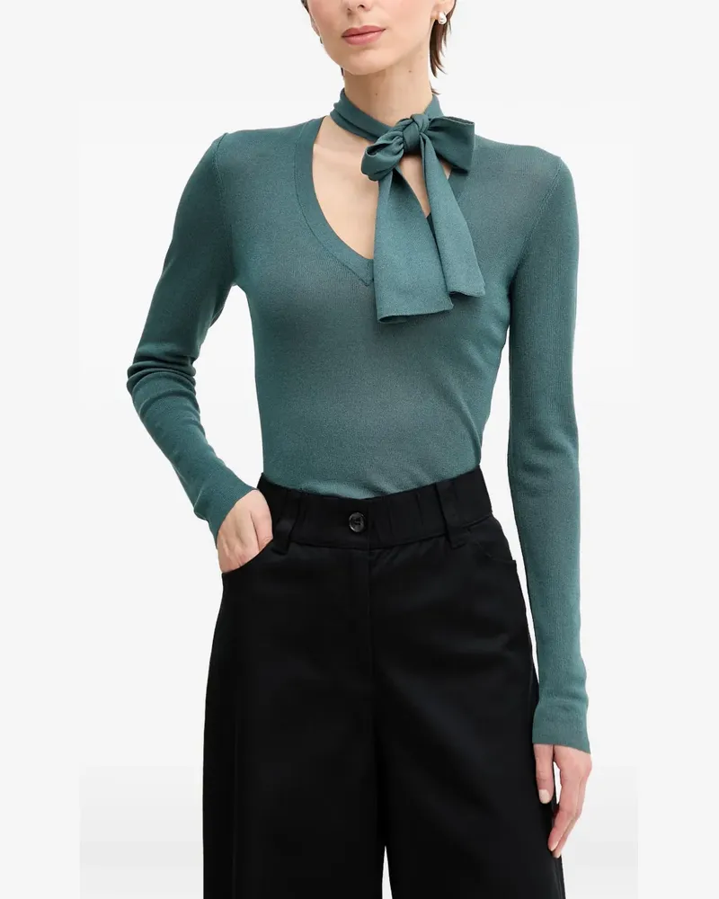 Sisley Pullover mit V-Ausschnitt - Grün Grün