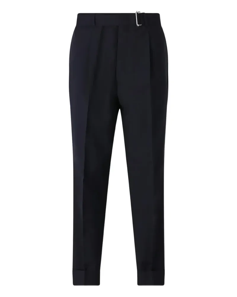 Officine Generale Plissierte Hose mit Gürtel - Blau Blau