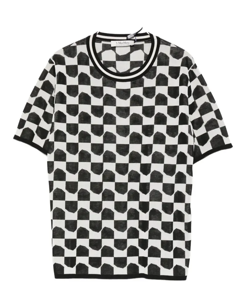 Max Mara Max Mara Eroico patterned T-shirt - Weiß Weiß