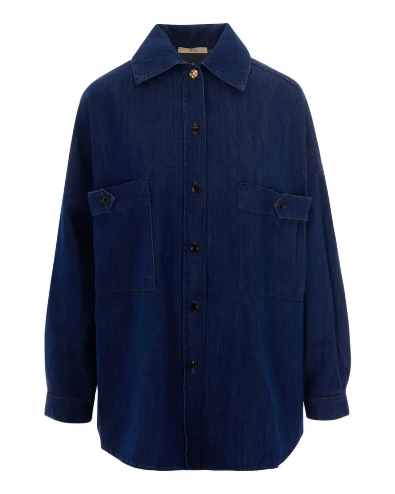 Sessùn patch-pocket denim shirt - Blau Blau