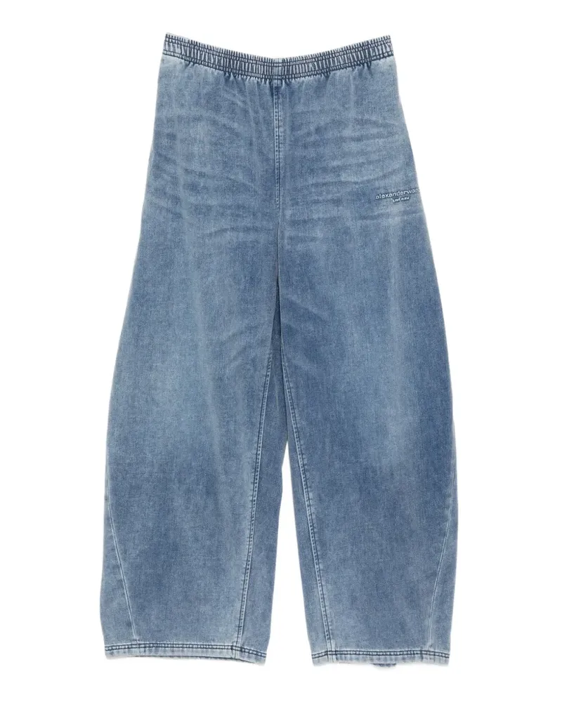 Alexander Wang Jogginghose aus gebürstetem Denim - Blau Blau