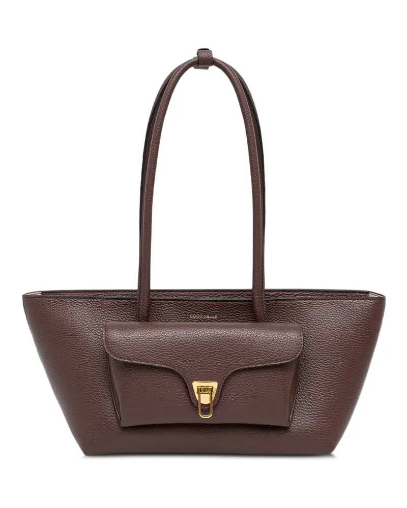 Coccinelle Double Beat Tote Bag mit Vordertasche - Rot Rot