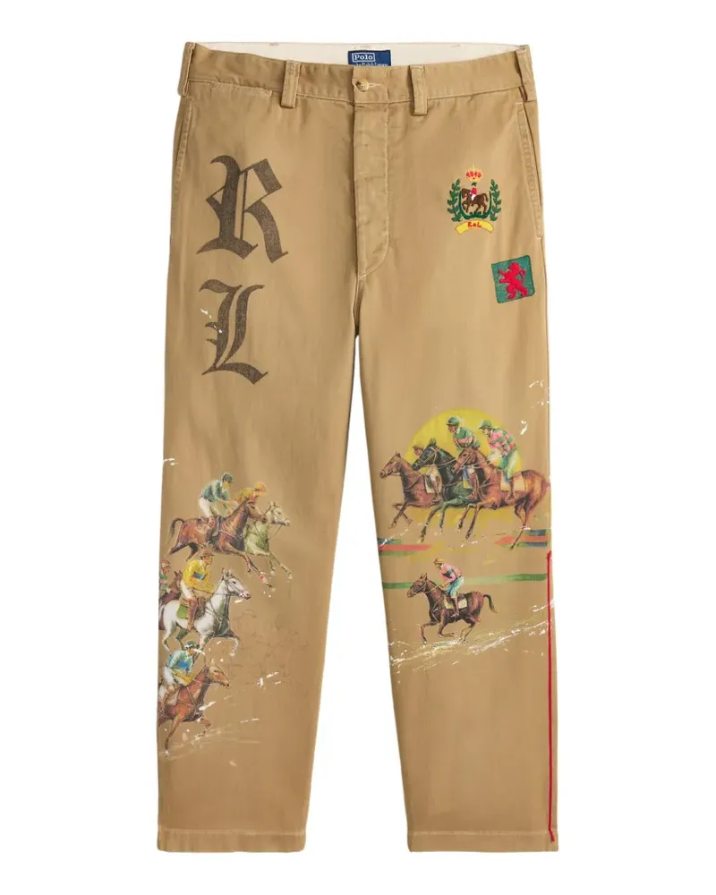 Ralph Lauren embroidered printed trousers - Nude Nude