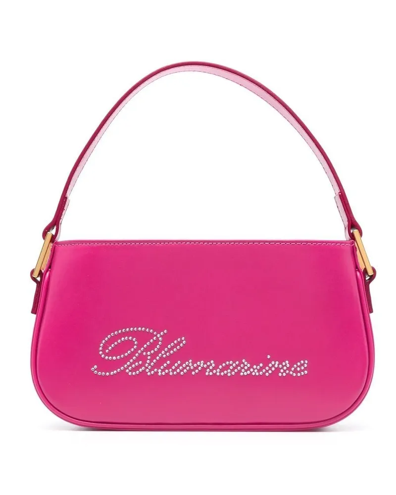 Blumarine Schultertasche mit Logo Rosa