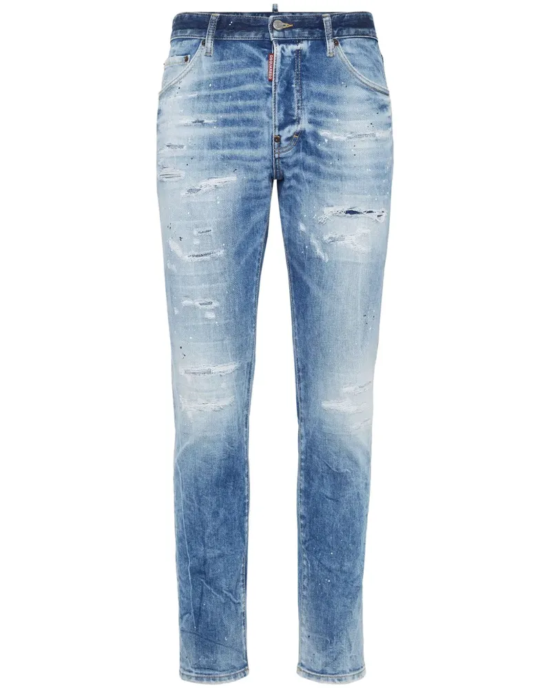 Dsquared2 Distressed-Jeans aus Baumwollstretch - Blau Blau