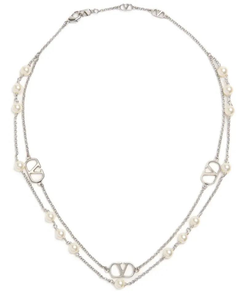 Valentino Garavani VLogo Signature Halskette - Silber Silber