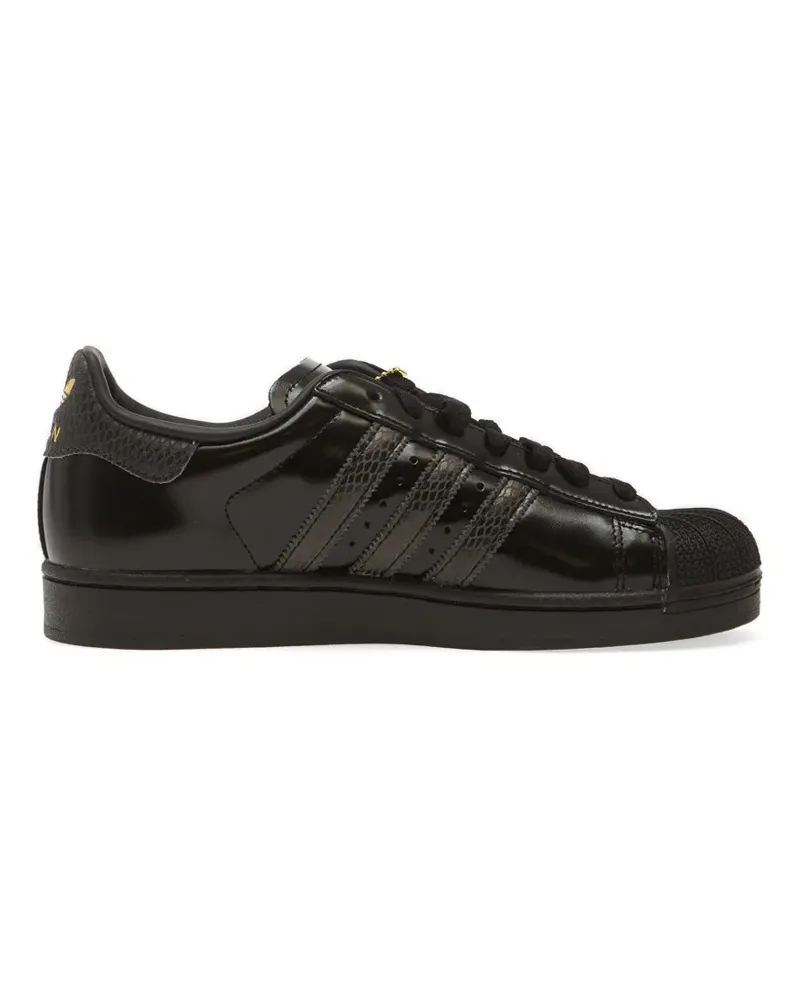 adidas Superstar II Sneakers mit Schlangen-Effekt - Schwarz Schwarz