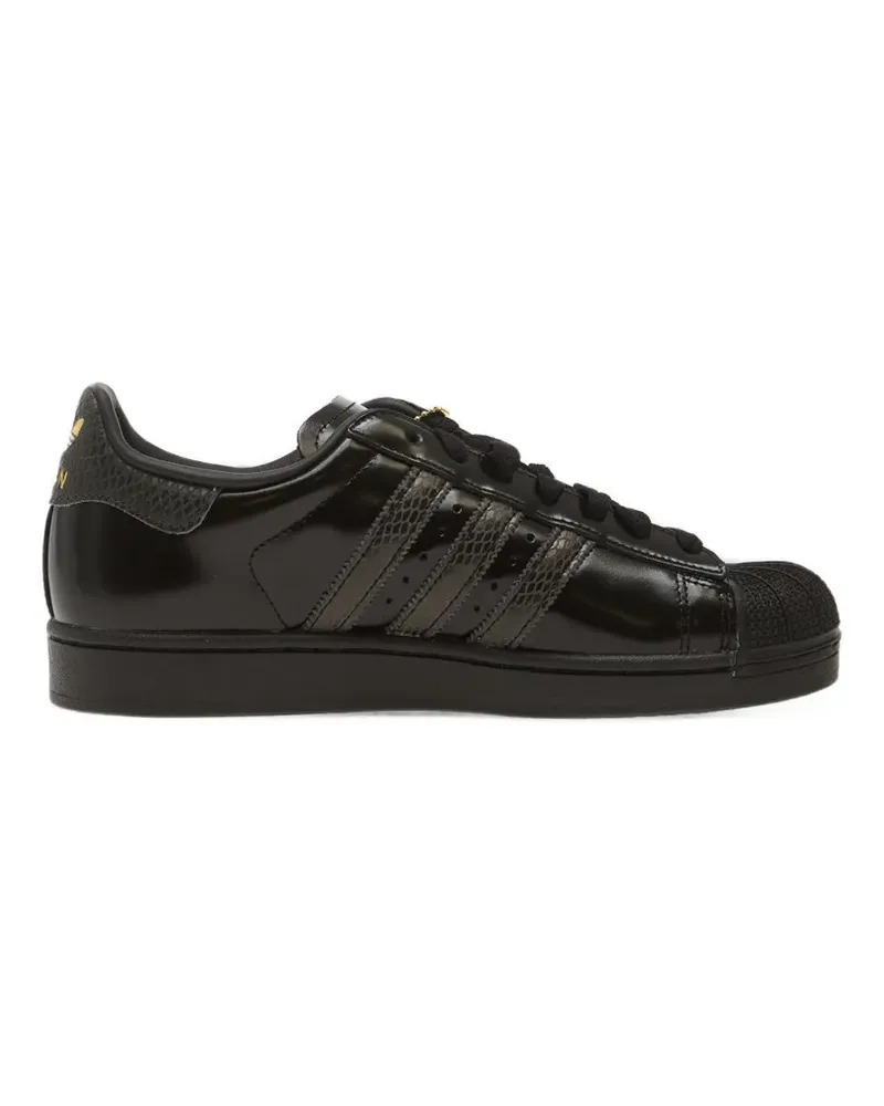 adidas Superstar II Sneakers mit Schlangen-Effekt - Schwarz Schwarz