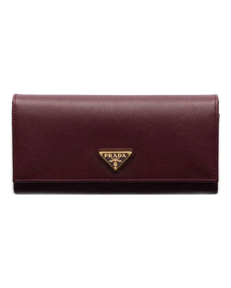 Prada Großes Saffiano-Portemonnaie - Rot Rot