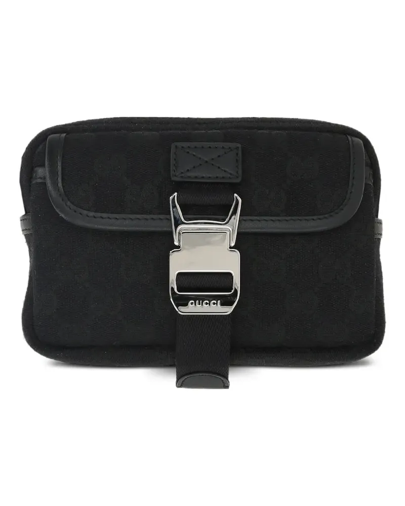 Gucci Schultertasche mit Schnalle - Schwarz Schwarz