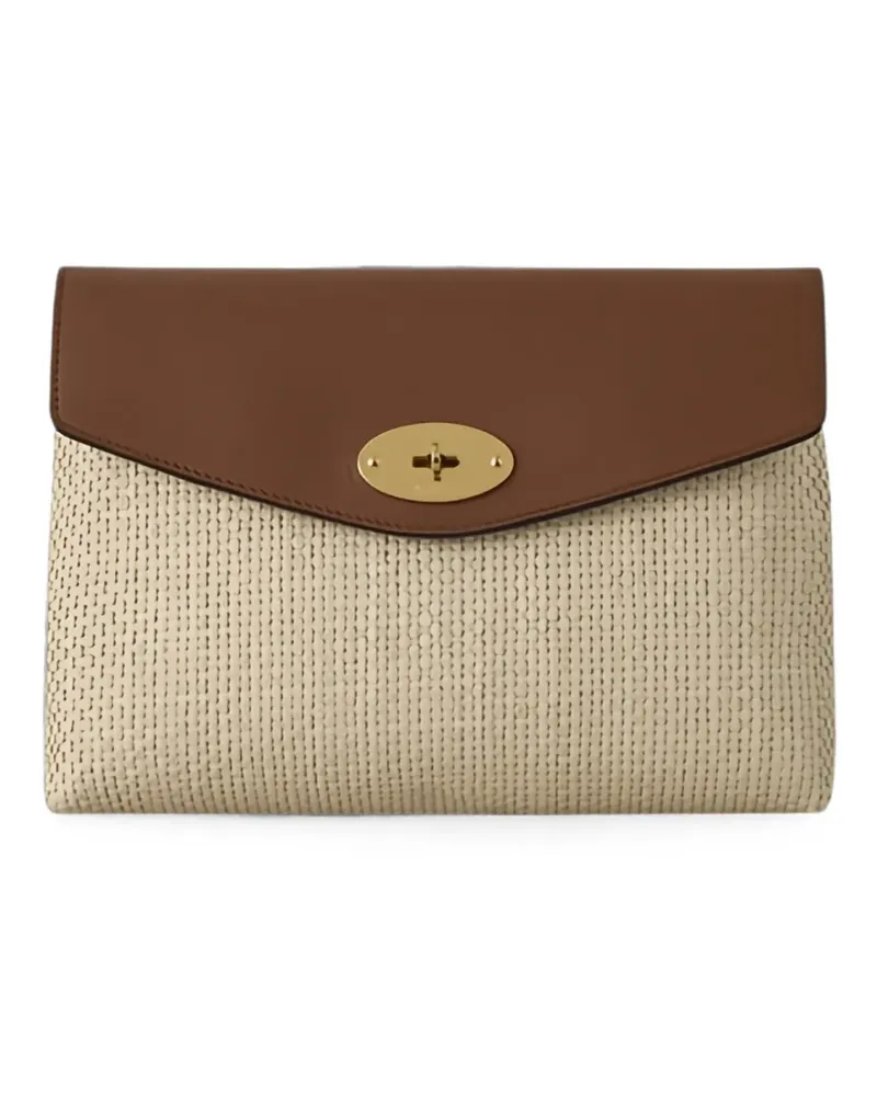 Mulberry Large Darley raffia pouch - Nude Nude