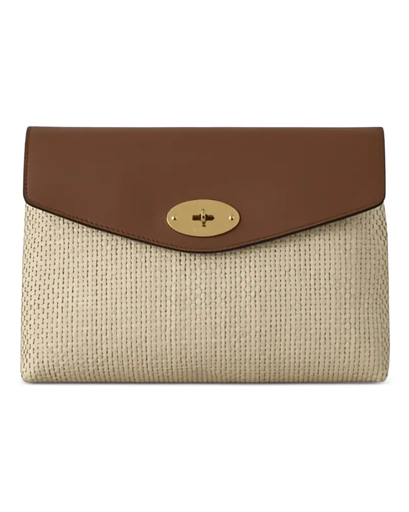 Mulberry Large Darley raffia pouch - Nude Nude