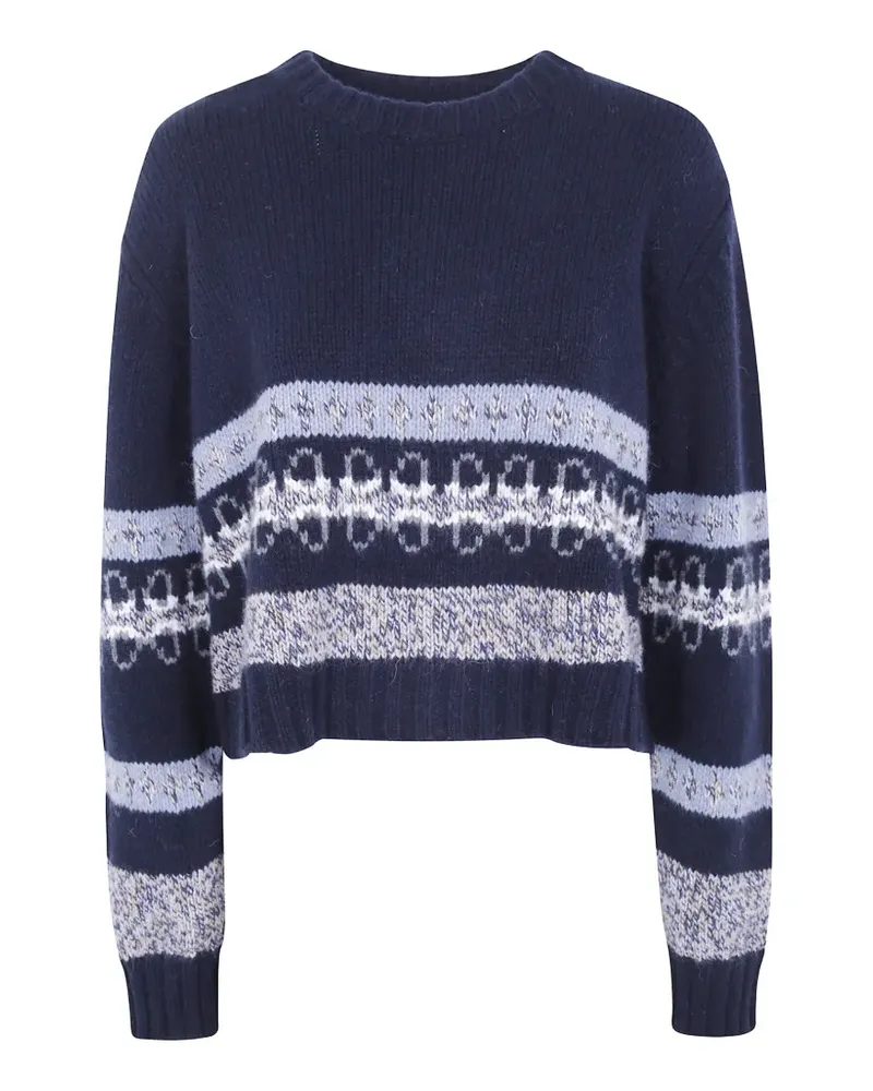 Nuur Pullover mit Intarsien-Motiv - Blau Blau
