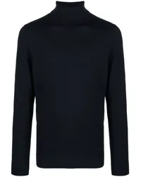 Calvin Klein Fein gestrickter Wollpullover Blau