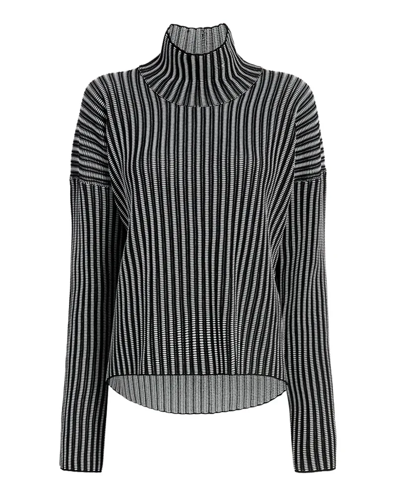 Proenza Schouler Gestreifter Strickpullover - Schwarz Schwarz