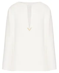 Valentino Garavani VGold Seidenbluse Weiß